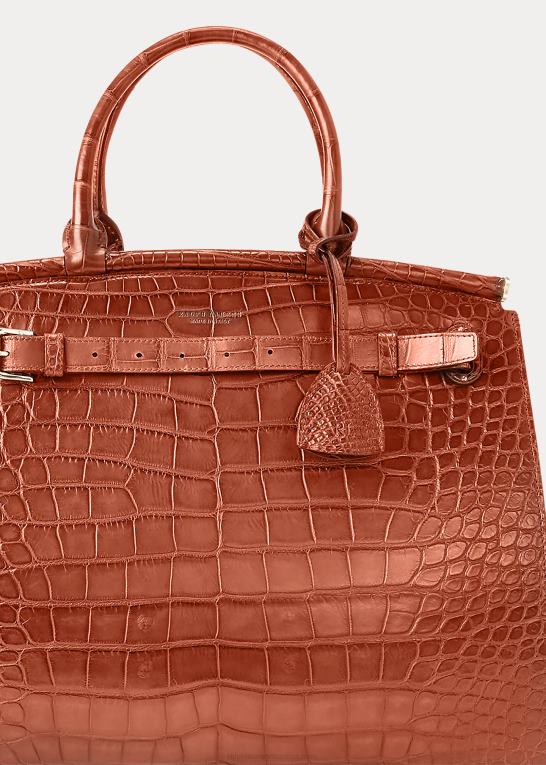 honning Kvinder Ralph Lauren alligator stor rl50 håndtaske Z426B5306