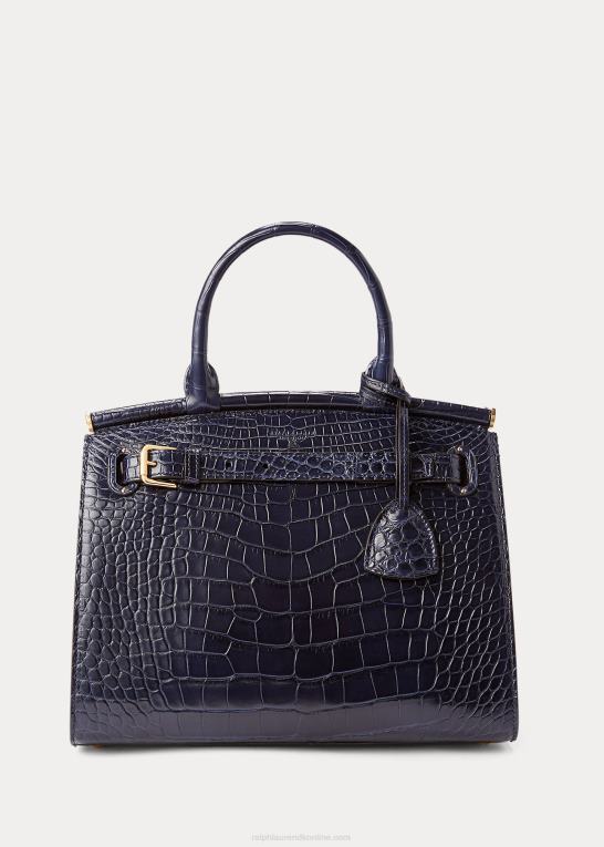 marine flåde Kvinder Ralph Lauren alligator medium rl50 håndtaske Z426B5292