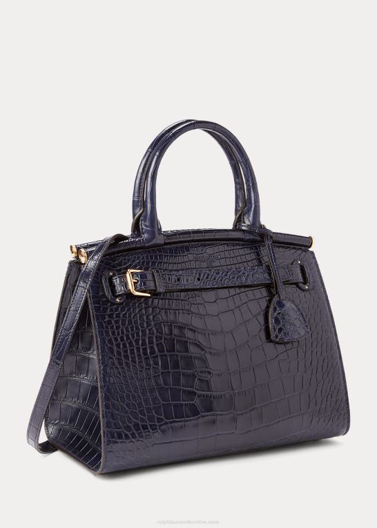 marine flåde Kvinder Ralph Lauren alligator medium rl50 håndtaske Z426B5292