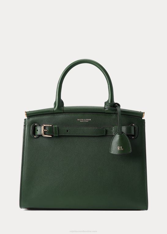 racergrøn Kvinder Ralph Lauren kalveskind mellem rl50 håndtaske Z426B5295