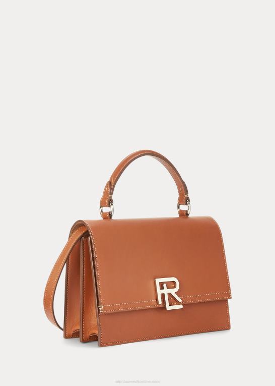 rl guld Kvinder Ralph Lauren kalveskindet rl tophåndtag Z426B5139