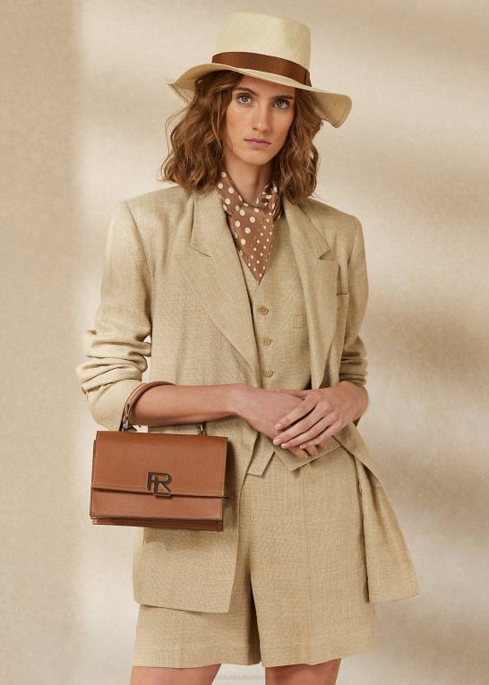 rl guld Kvinder Ralph Lauren kalveskindet rl tophåndtag Z426B5139