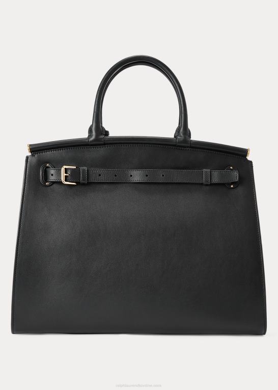 sort Kvinder Ralph Lauren kalveskind stor rl50 håndtaske Z426B5302
