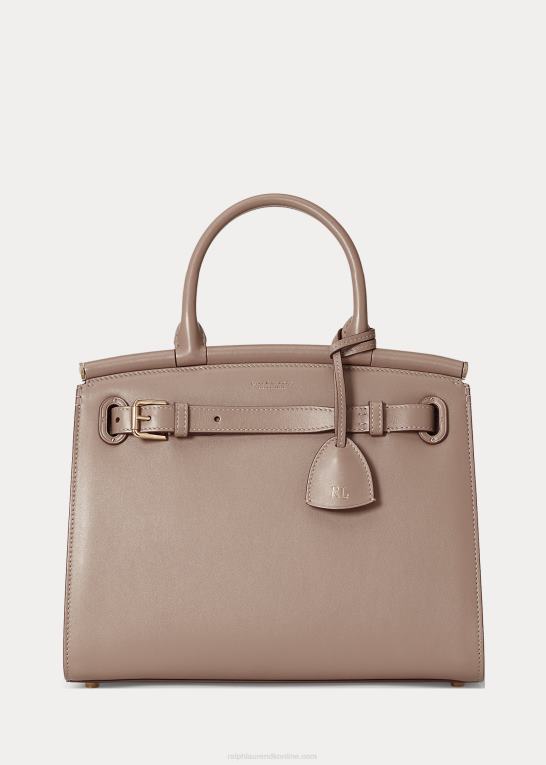 taupe Kvinder Ralph Lauren kalveskind mellem rl50 håndtaske Z426B5297