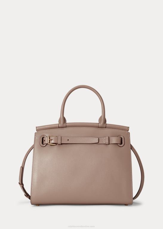 taupe Kvinder Ralph Lauren kalveskind mellem rl50 håndtaske Z426B5297