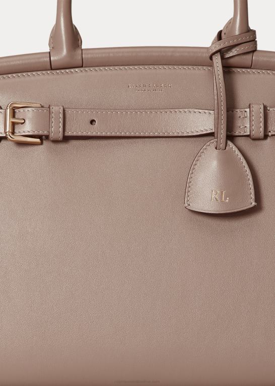 taupe Kvinder Ralph Lauren kalveskind mellem rl50 håndtaske Z426B5297