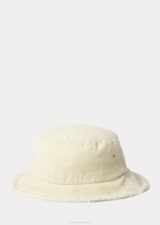 creme multi Kvinder Ralph Lauren logo sun & waves bøttehat i bomuld Z426B5573