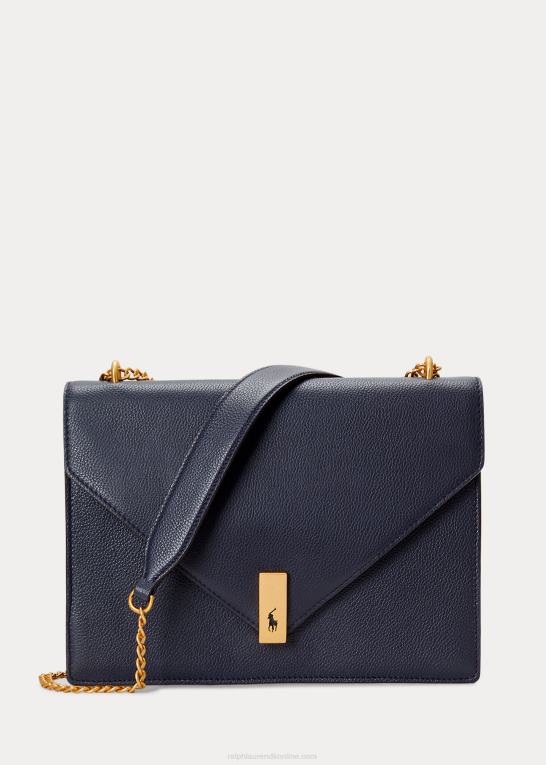 midnatsflåde Kvinder Ralph Lauren polo id læder kuvert kædetaske Z426B5169