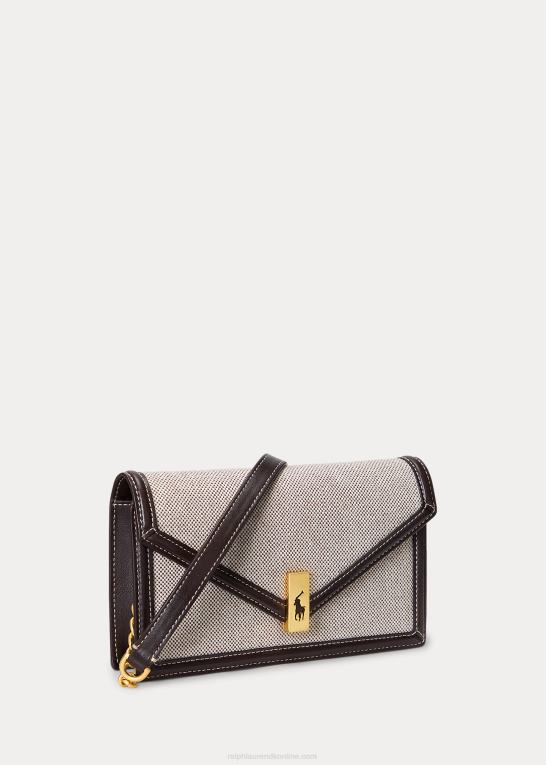 natur/tobak Kvinder Ralph Lauren polo id canvas kæde pung & taske Z426B5178