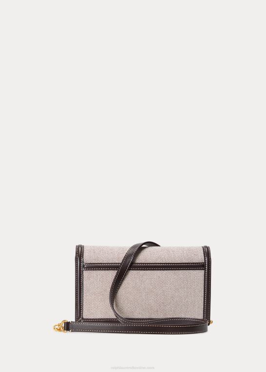 natur/tobak Kvinder Ralph Lauren polo id canvas kæde pung & taske Z426B5178