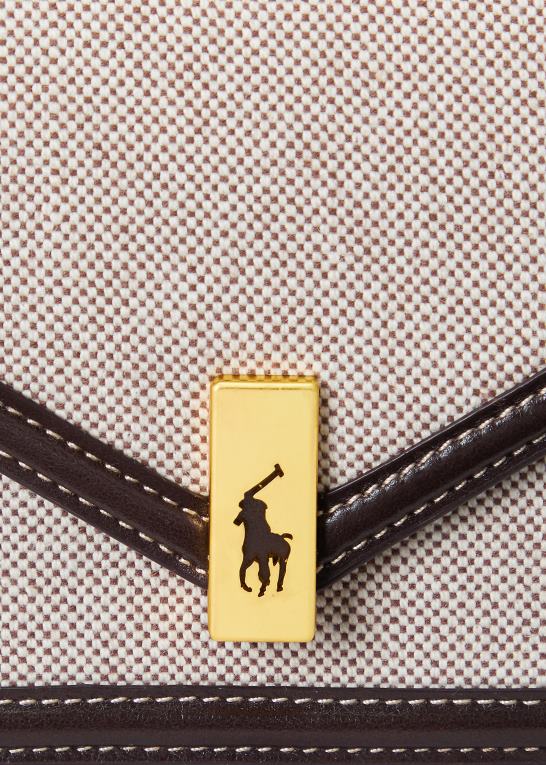 natur/tobak Kvinder Ralph Lauren polo id canvas kæde pung & taske Z426B5178