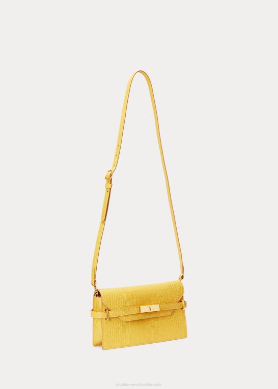 sennep Kvinder Ralph Lauren polo id krokodillepreget clutch Z426B5182