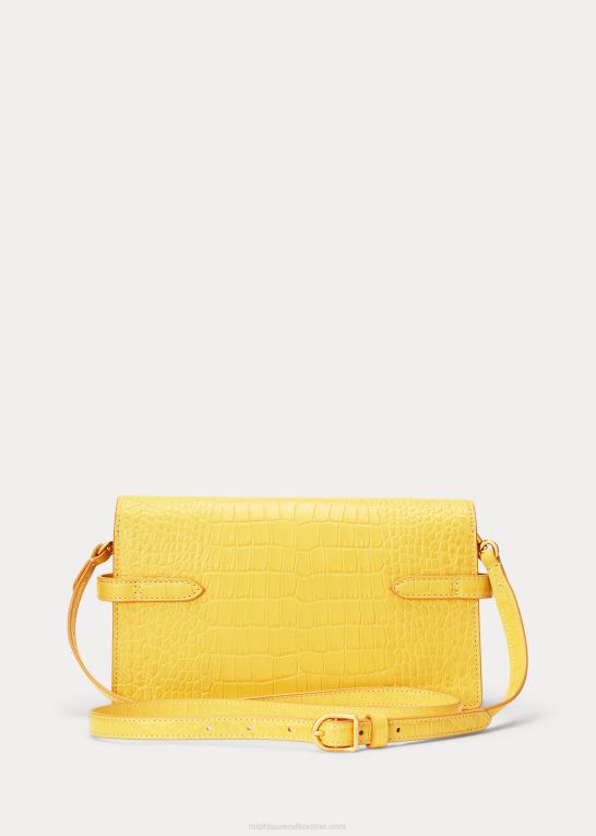 sennep Kvinder Ralph Lauren polo id krokodillepreget clutch Z426B5182