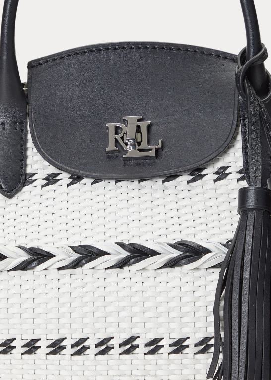 Kvinder Ralph Lauren geo-motiv vævet læder stor perritote Z426B5420