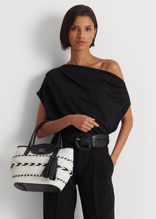 Kvinder Ralph Lauren geo-motiv vævet læder stor perritote Z426B5420