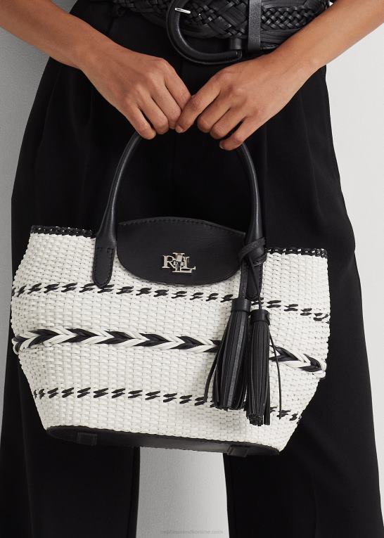 Kvinder Ralph Lauren geo-motiv vævet læder stor perritote Z426B5420