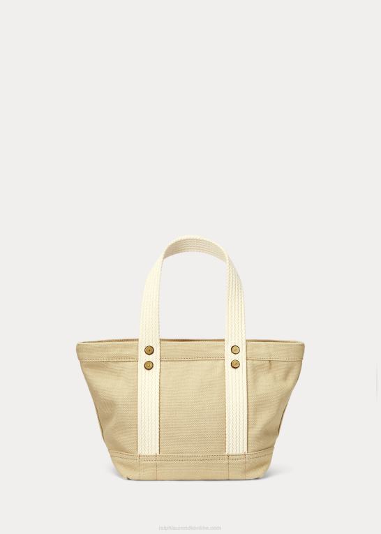 Kvinder Ralph Lauren kanvas mini polobjørn tote Z426B5241