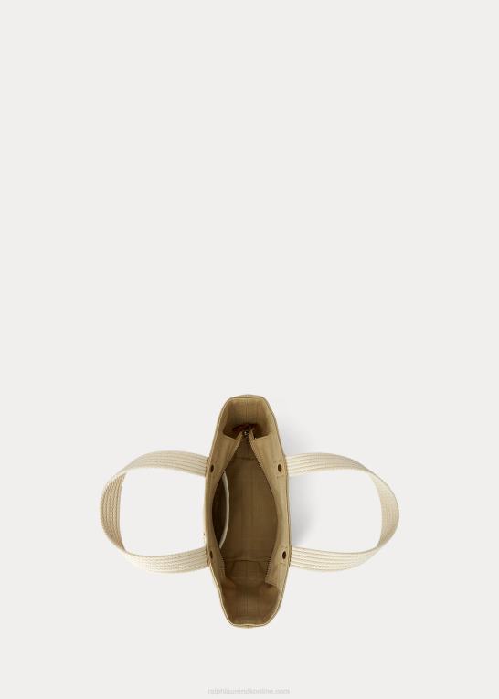 Kvinder Ralph Lauren kanvas mini polobjørn tote Z426B5241