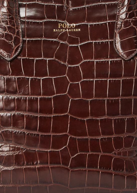 chokolade Kvinder Ralph Lauren præget medium bellport tote Z426B5216