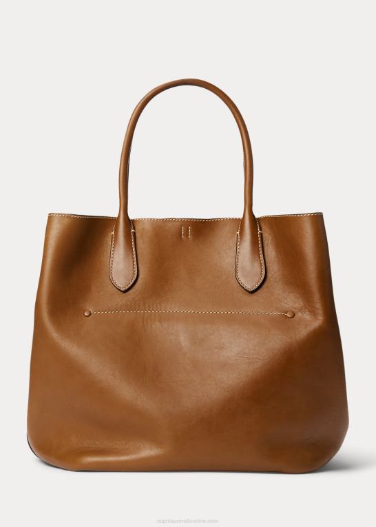 cuoio Kvinder Ralph Lauren læder stor bellport tote Z426B5221