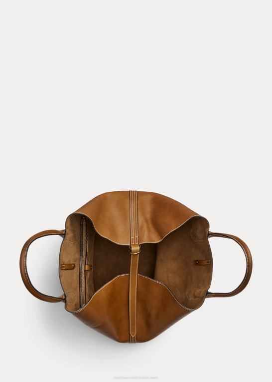 cuoio Kvinder Ralph Lauren læder stor bellport tote Z426B5221