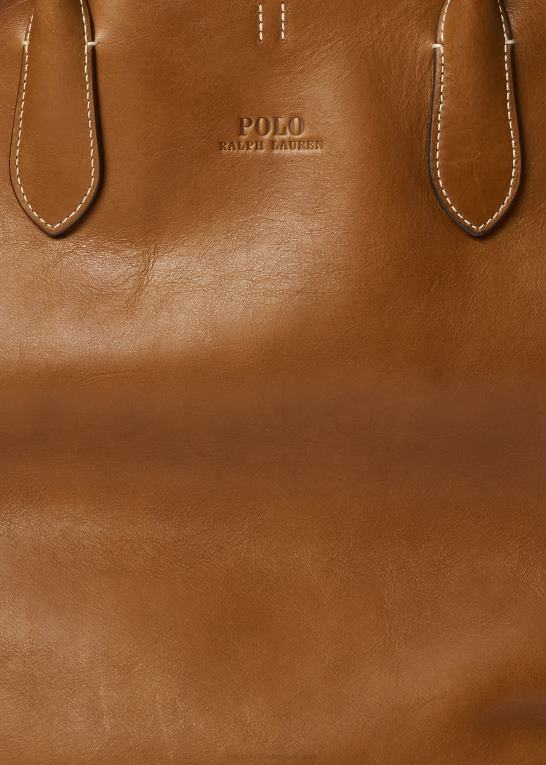cuoio Kvinder Ralph Lauren læder stor bellport tote Z426B5221