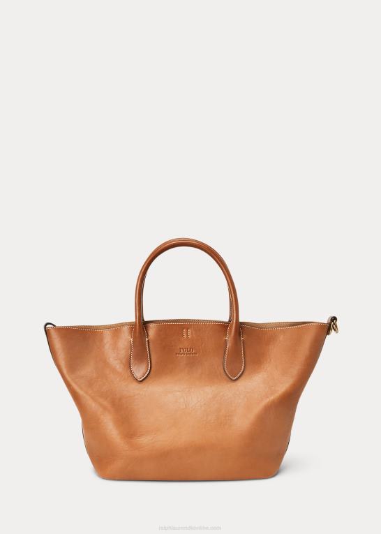 cuoio Kvinder Ralph Lauren medium bellport-tote i læder Z426B9723