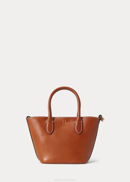 cuoio Kvinder Ralph Lauren mini bellport-tote i læder Z426B5205