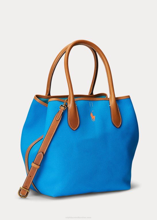 gletsjer turkis/marine Kvinder Ralph Lauren vendbar canvas medium bellport tote Z426B5192