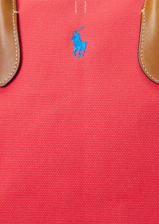 hårdfør rød/pulverblå Kvinder Ralph Lauren vendbar canvas medium bellport tote Z426B5193