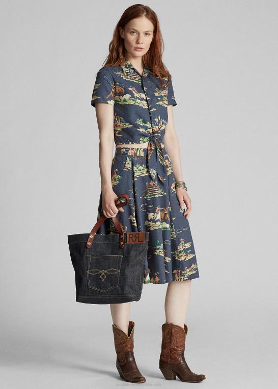 indigo Kvinder Ralph Lauren denim tote Z426B5151