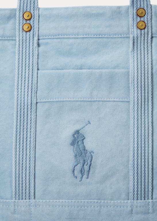 indigo Kvinder Ralph Lauren mellemstor mulepose i lærred Z426B5240
