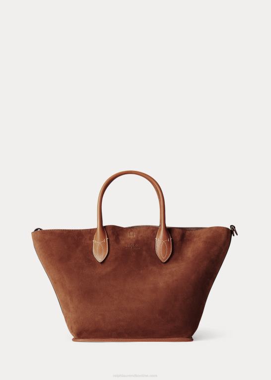 kanel Kvinder Ralph Lauren mellemlang bellport tote i kalveruskind Z426B5212