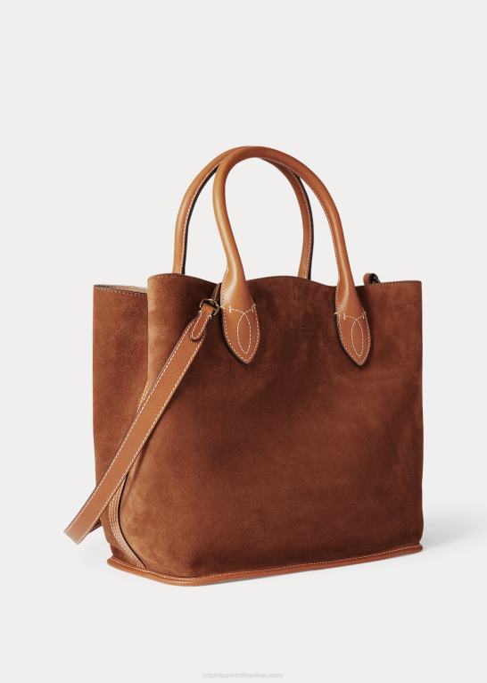 kanel Kvinder Ralph Lauren mellemlang bellport tote i kalveruskind Z426B5212