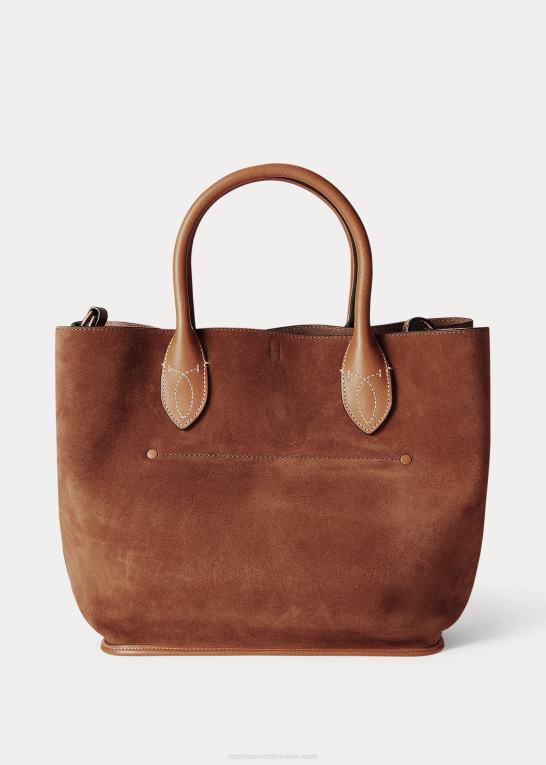 kanel Kvinder Ralph Lauren mellemlang bellport tote i kalveruskind Z426B5212