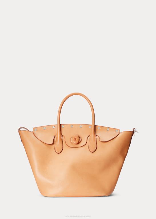 naturlig Kvinder Ralph Lauren Vachetta medium bellport tote med nitter Z426B5215