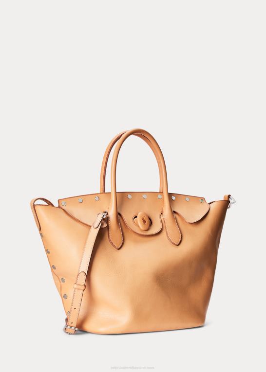naturlig Kvinder Ralph Lauren Vachetta medium bellport tote med nitter Z426B5215