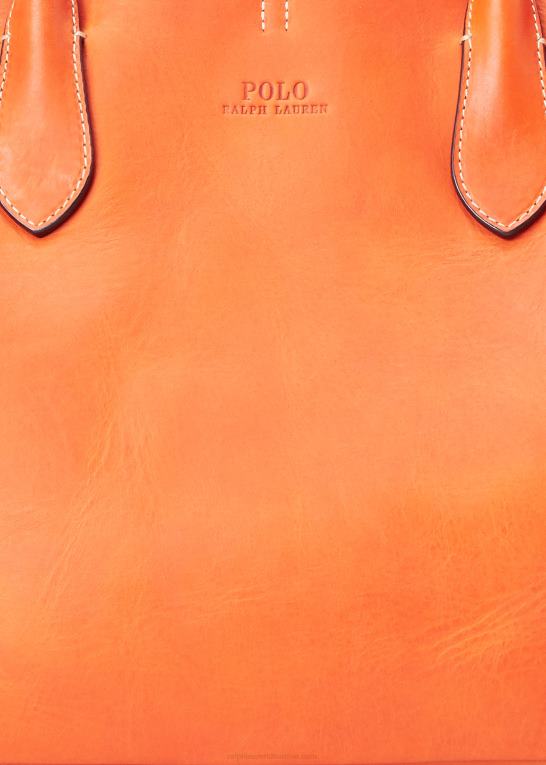 persimmon Kvinder Ralph Lauren medium bellport-tote i læder Z426B5218