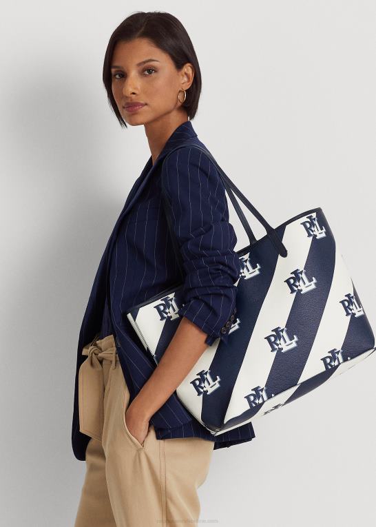 raffineret flåde Kvinder Ralph Lauren coated canvas stor collins tote Z426B5419