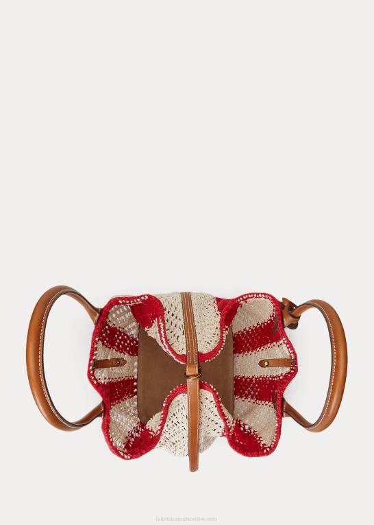 rubin/naturlig Kvinder Ralph Lauren stribet vævet stor bellport tote Z426B5189