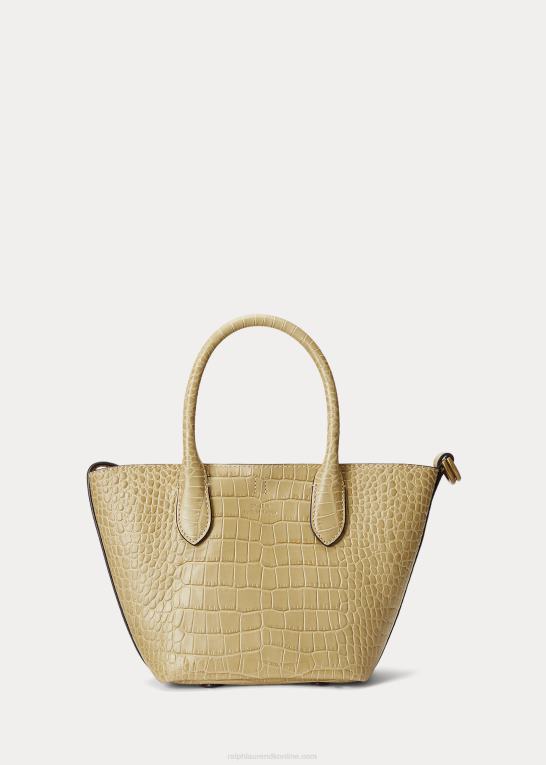 sand Kvinder Ralph Lauren lille bellport tote med præget læder Z426B5211