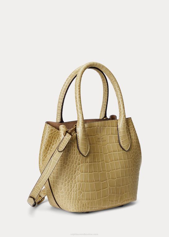 sand Kvinder Ralph Lauren lille bellport tote med præget læder Z426B5211