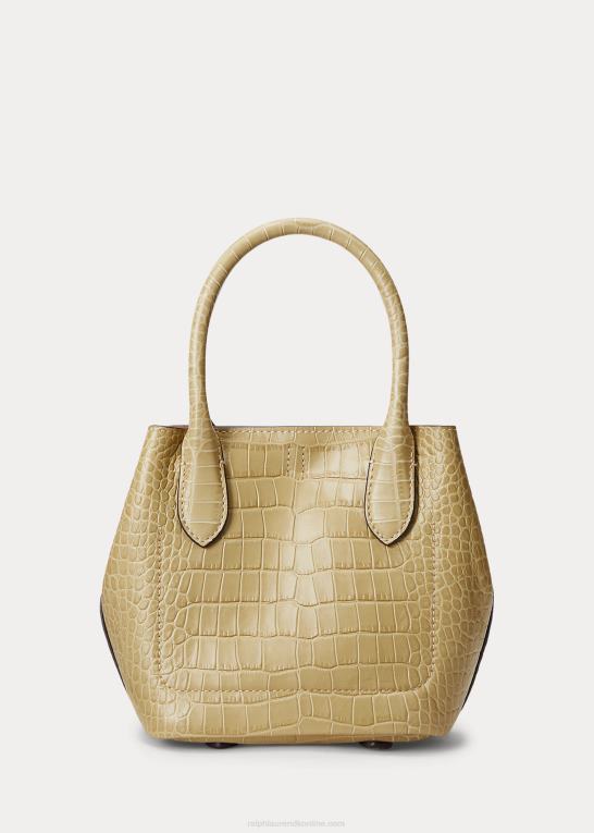 sand Kvinder Ralph Lauren lille bellport tote med præget læder Z426B5211