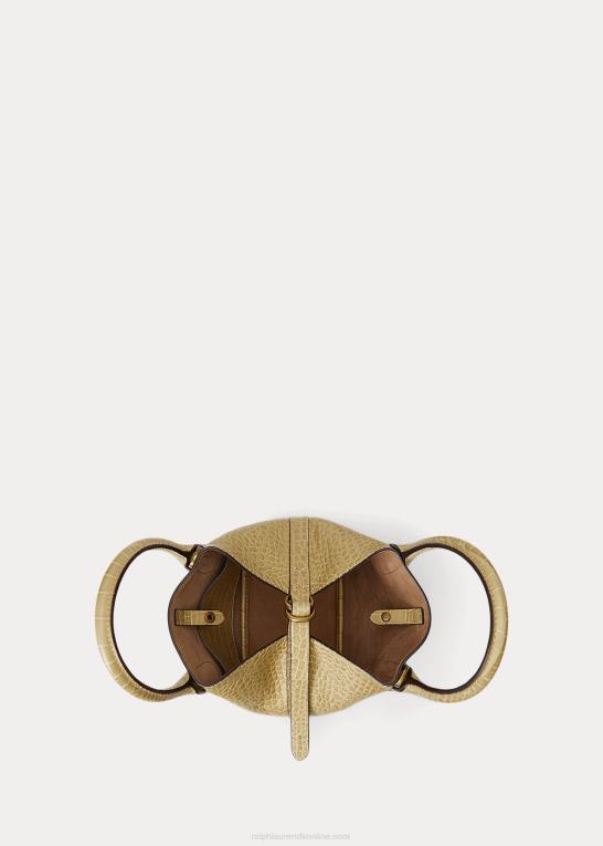 sand Kvinder Ralph Lauren lille bellport tote med præget læder Z426B5211