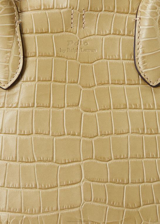 sand Kvinder Ralph Lauren lille bellport tote med præget læder Z426B5211
