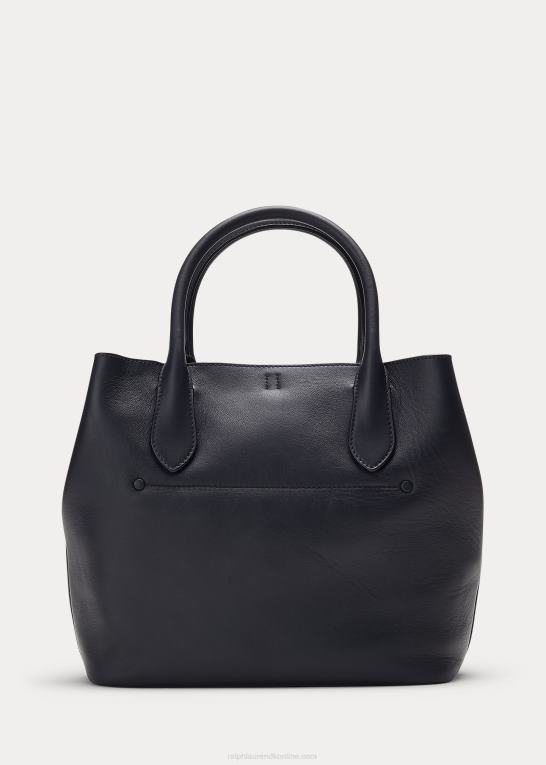 sort Kvinder Ralph Lauren medium bellport-tote i læder Z426B5219