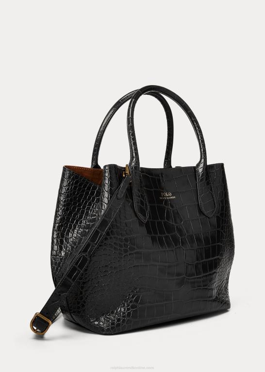 sort Kvinder Ralph Lauren præget medium bellport tote Z426B5217