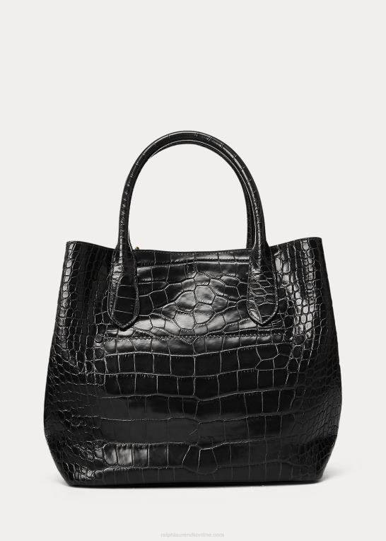 sort Kvinder Ralph Lauren præget medium bellport tote Z426B5217