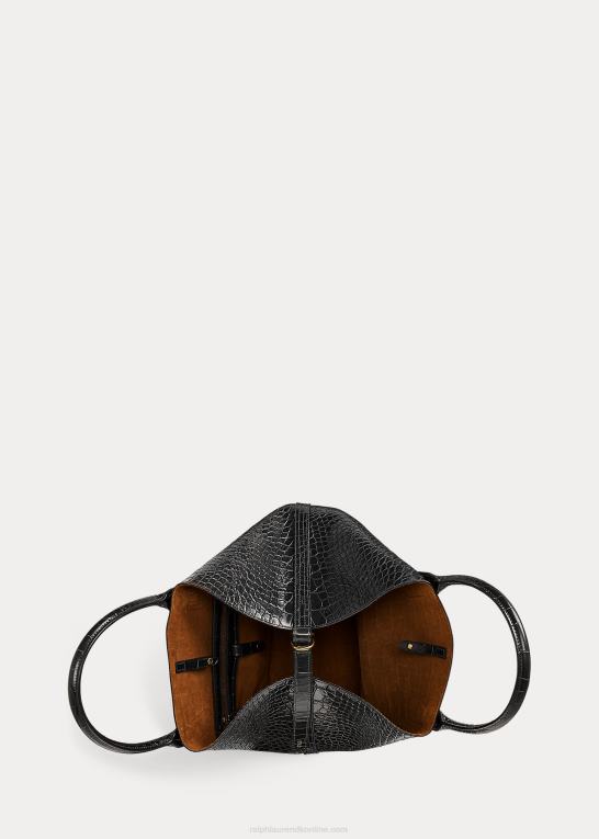 sort Kvinder Ralph Lauren præget medium bellport tote Z426B5217