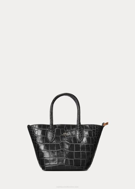 sort Kvinder Ralph Lauren præget mini bellport tote Z426B5208
